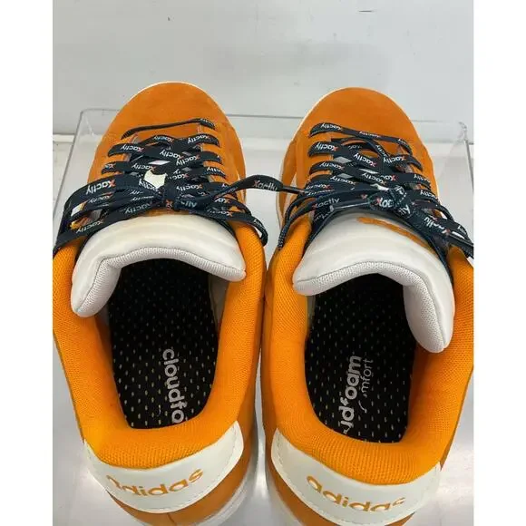 adidas Grand Court Alpha 00s Orange & White Lace-Up Tennis Shoe Sneakers Sz. 10